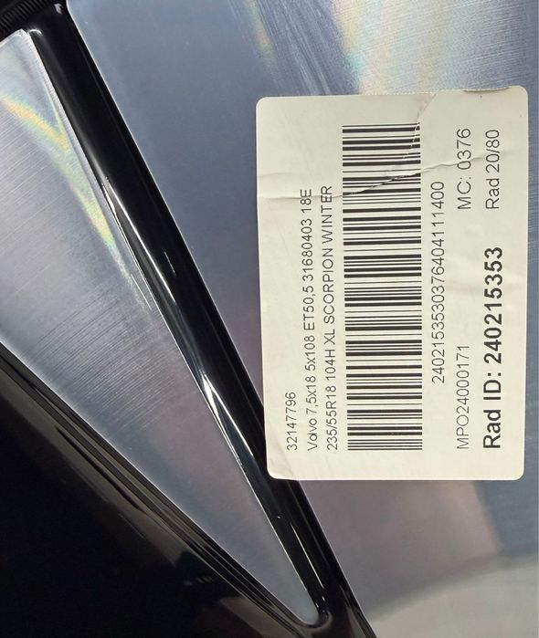 Volvo Xc40 koła alu 235/55r18 Pirelli zima Nowe Oryginał