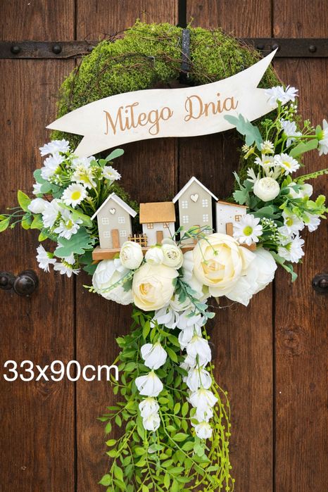 Wianek na drzwi wiosenny handmade tychy ledziny bierun