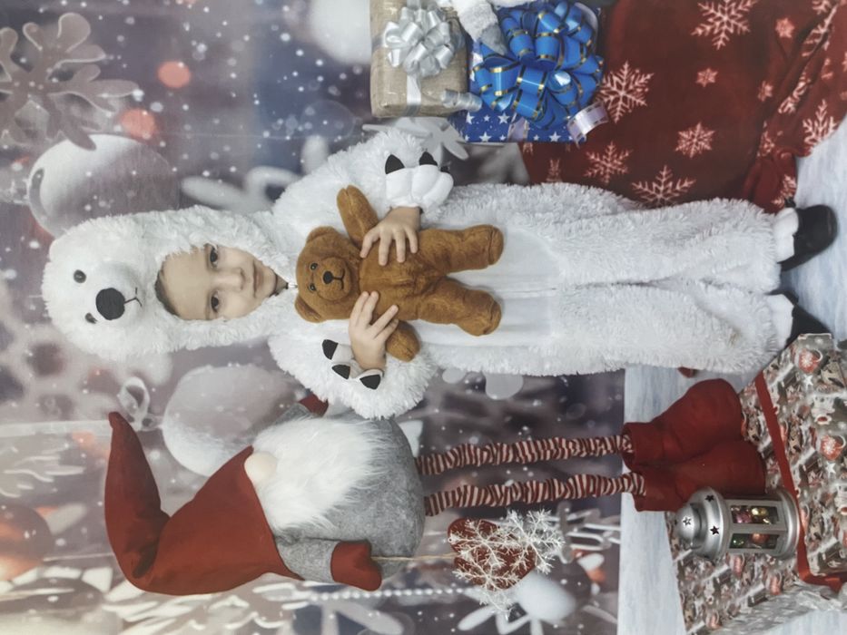 Костюм зайца білого ведмедя прокат ведмедик 92/98