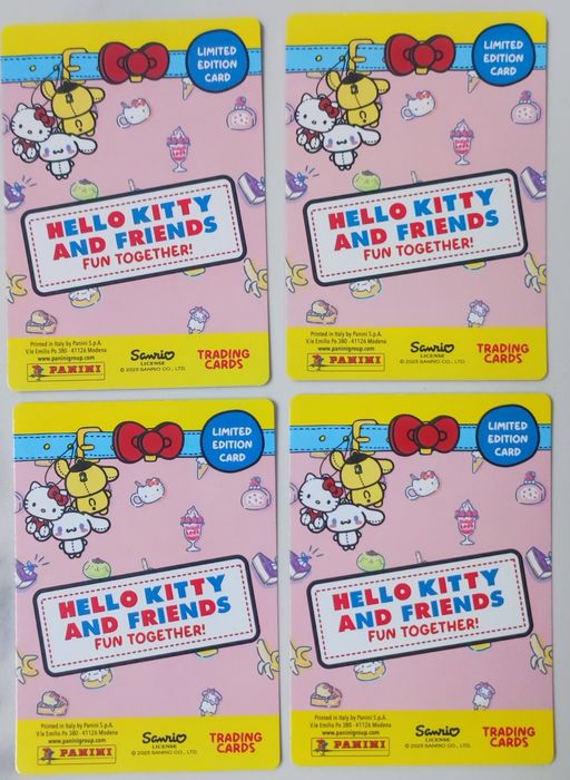 4 Cartas Edição Limitada "Hello Kitty and Friends Fun Together"