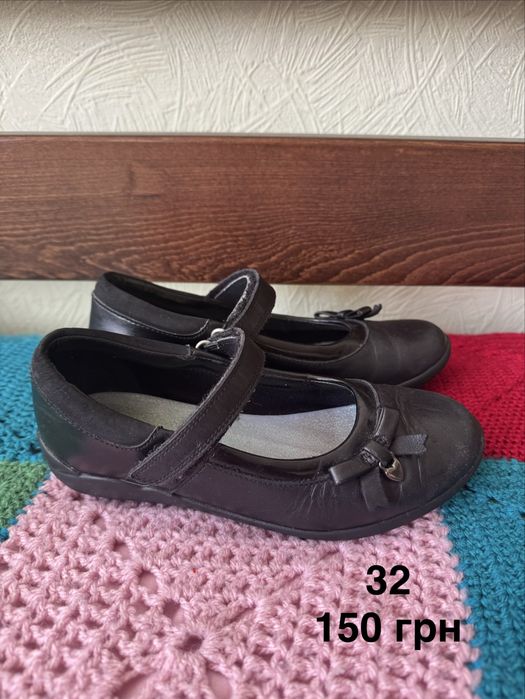 Туфлі clarks чорні 32 розмір