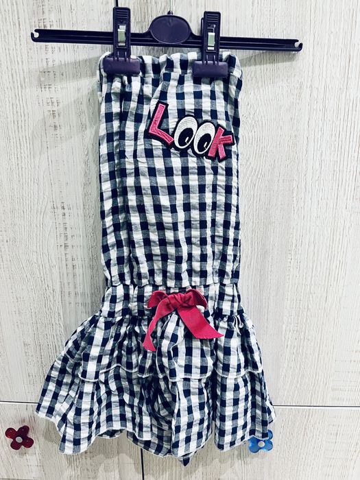 Sukienka letnia MałaMi 98/104 wiązana na szyji