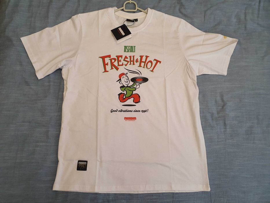 Mass Denim x Asfalt - Koszulka / Tees FRESH AND HOT / XL