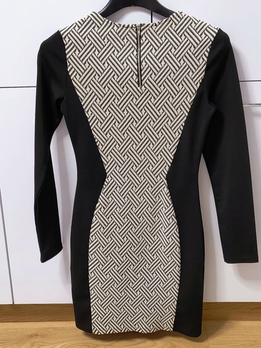 Elegancka, czarno-biała sukienka - S/36