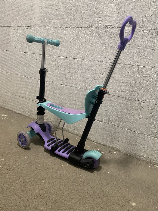 Hulajnoga dziecięca Nils Fun 4 w 1 Black-Mint-Purple