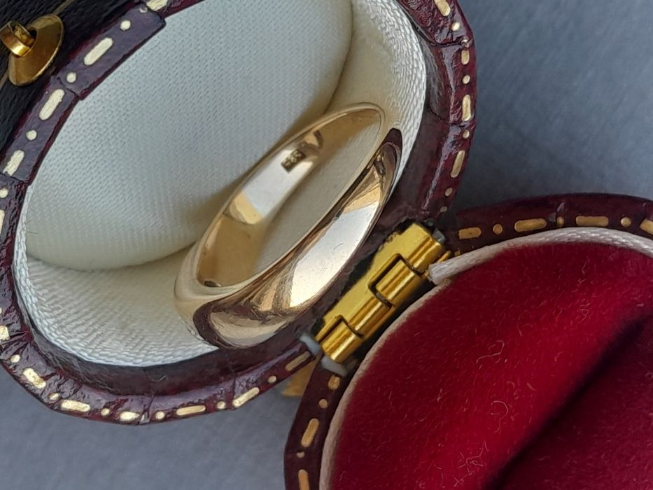 R.6 Antyk Pierścionek Obrączka Soliter Brylant stary szlif WYCENA