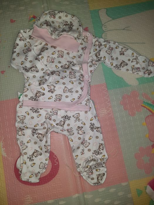 Кофточка шапочка штанці 0-1м.