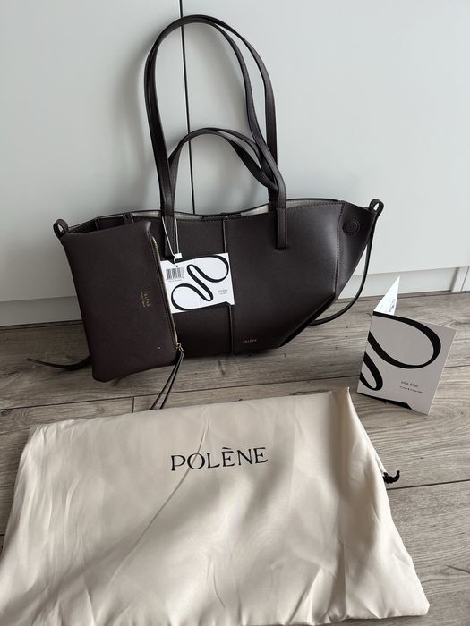 Torebka polène shopperka czekoladowy braz