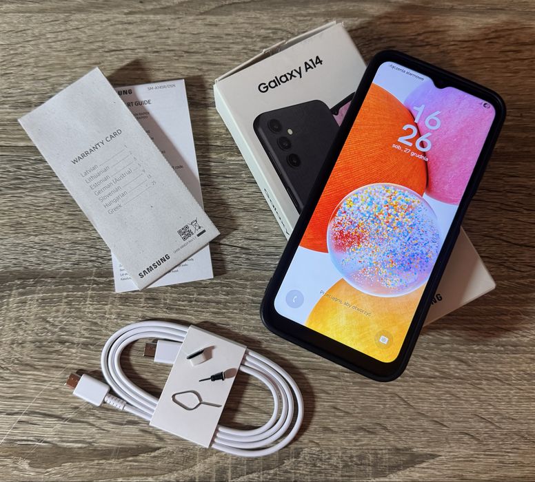 !!! Smartfon SAMSUNG Galaxy A14 4GB/64GB w Kolorze Czarny w Dobrym Stanie !!!