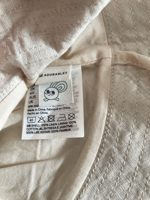 H&M Adorables kapelusz lniany beżowy 86 / 92