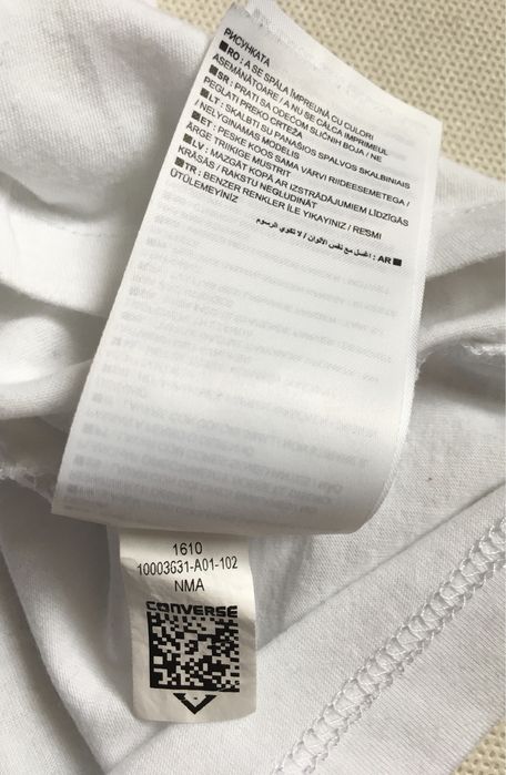 Converse koszulka damska t-shirt biała 36 S M basic logo