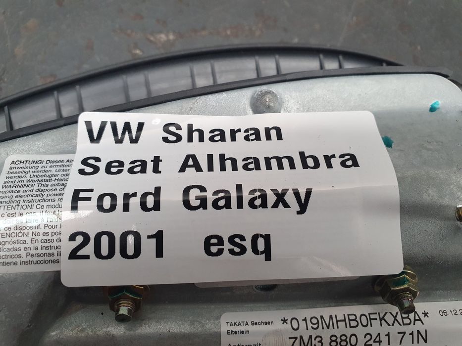 Airbag banco esquerdo VOLKSWAGEN Sharan (7M)