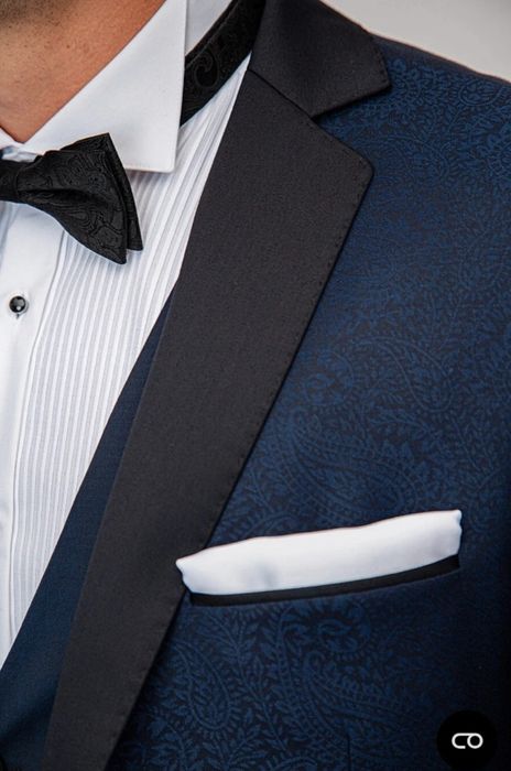 Garnitur smoking żakardowy   Giacomo  Conti