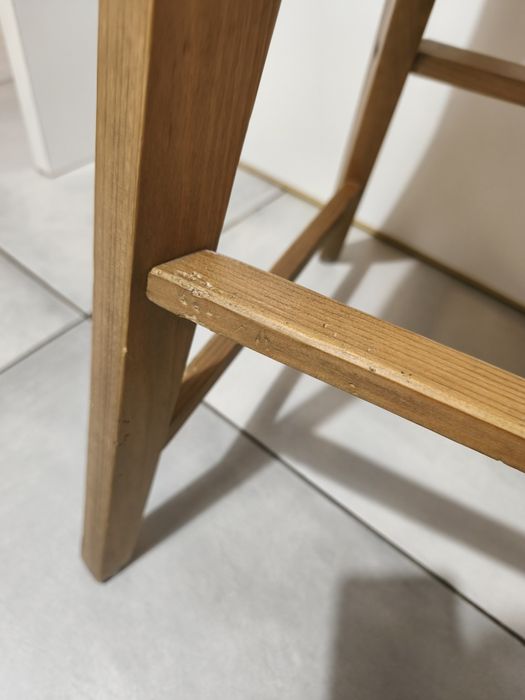 Krzesełko dziecięce Ikea INGLOF bejca patynowa