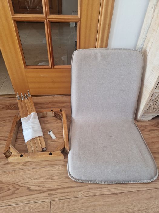 6 Cadeiras de sala em tecido, sem estrutura, para reparar