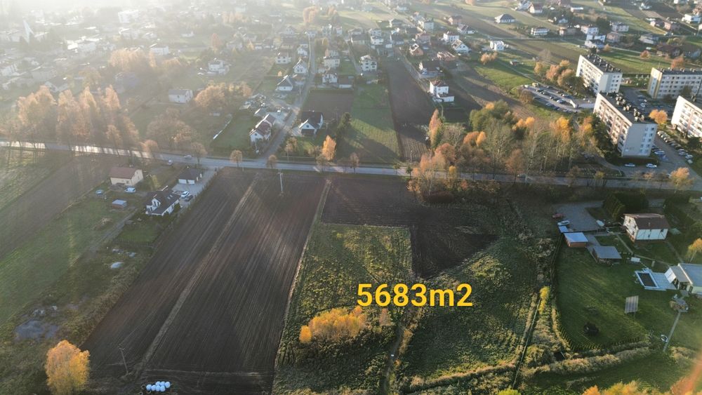 Działka usługowa Żory blisko ulicy Wodzisławska 5683m2 obok Biedronki