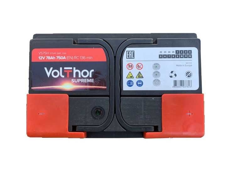 Автомобільний акумулятор Volthor 78 Ah/12V