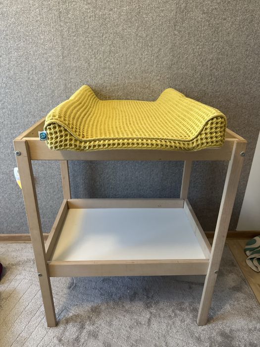 Drewniany Przewijak z Ikea + przewijak z wafelkowym mieciutkim pokrowcem+ gratis