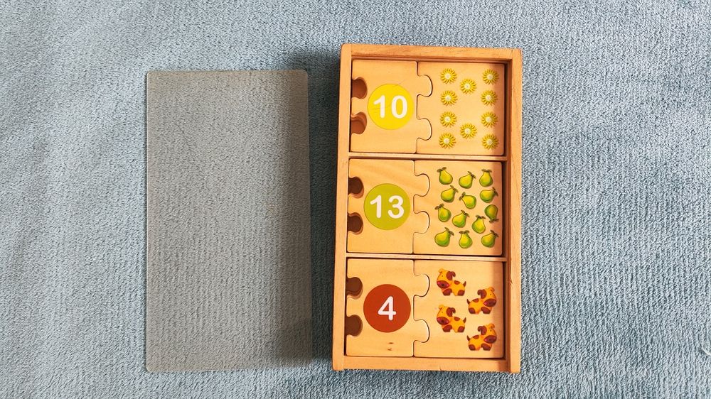 Jogo de Puzzle Números de Madeira. Imaginarium