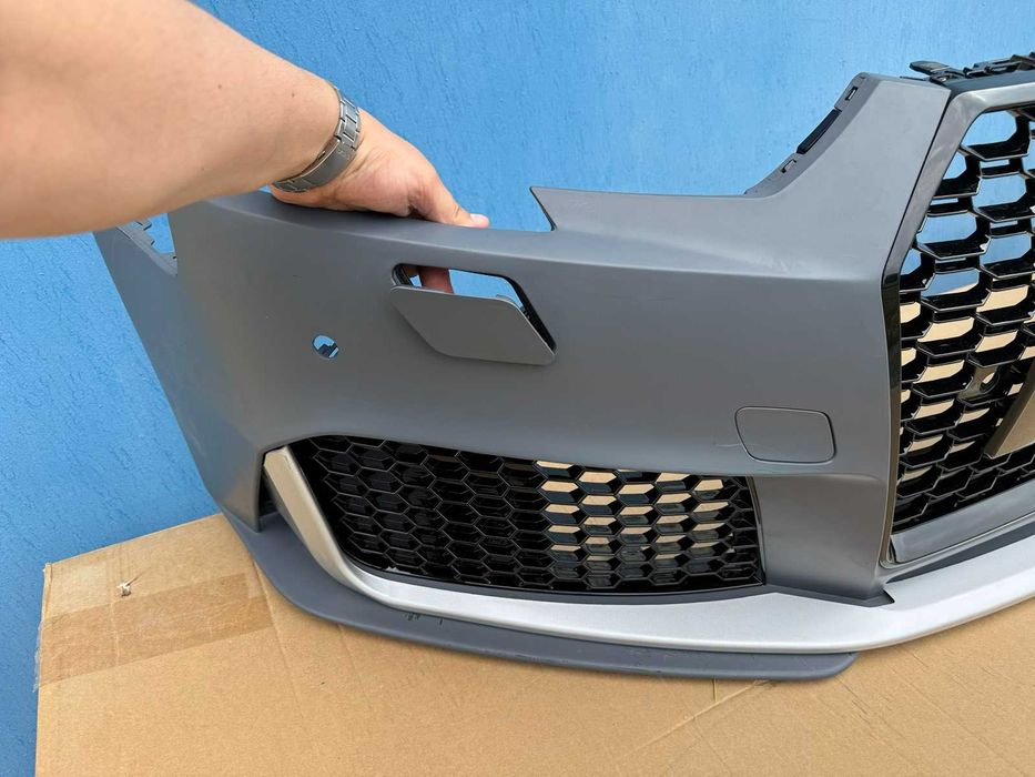 Бампер а4 б9 16-20 рс з решітками ауді бампер решотка RS4 новий AUDI