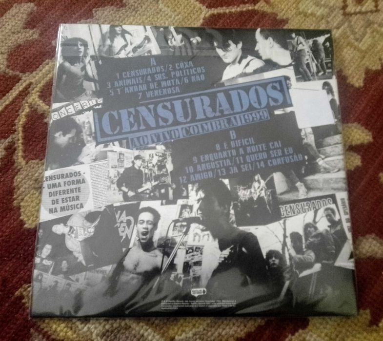 Censurados - ' Ao Vivo Coimbra 1999 " ,,, LP em vinil com bilhete