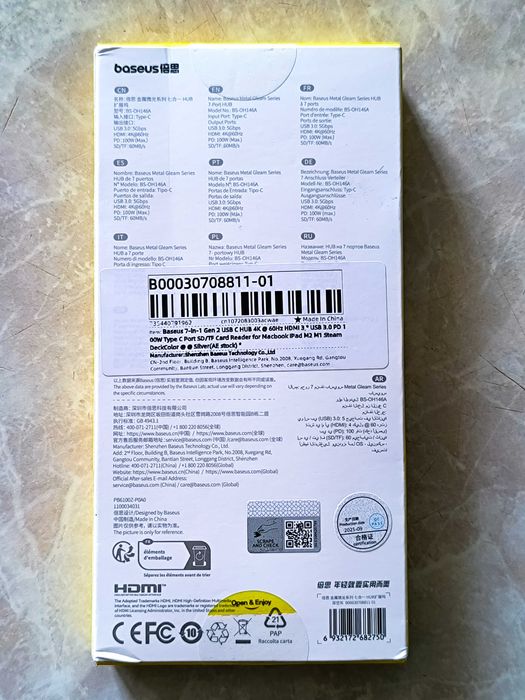 Baseus Hub 7 в 1 4K 60Hz BS-OH146A