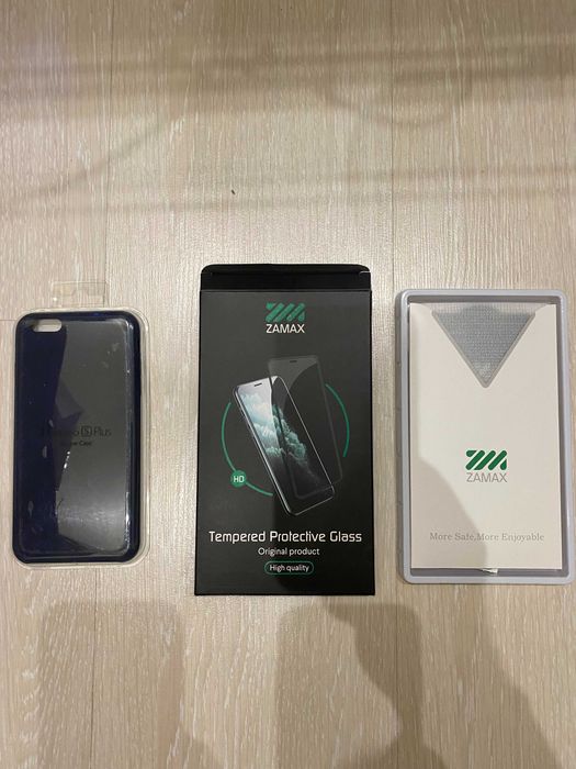 Защитное стекло (2 шт) и чехол для iPhone 6 Plus