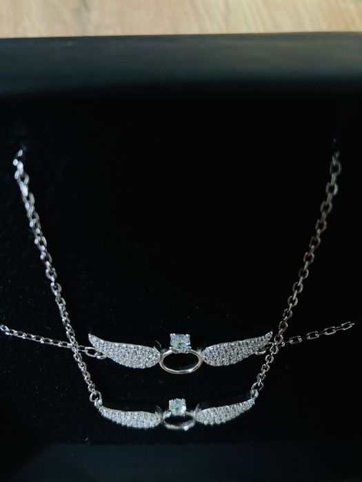 Naszyjnik i bransoletka srebrne