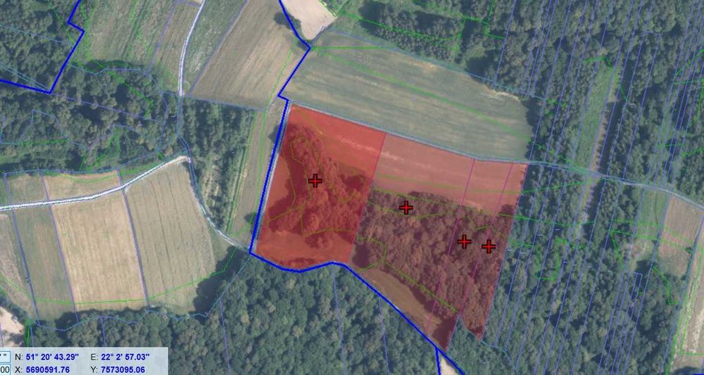 Działka rolno leśna 3,5 ha tanio