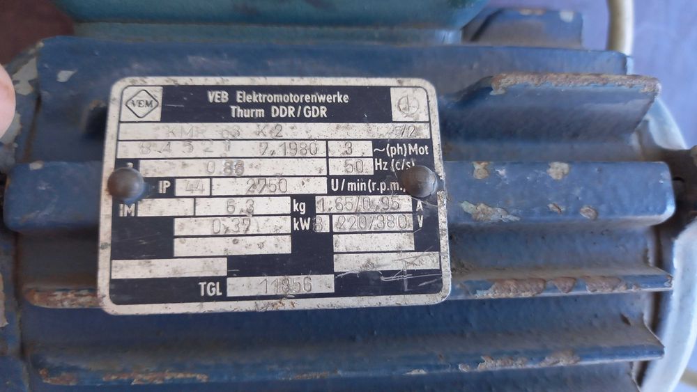 Електодвигун  2750 об/хв  0.37 квт