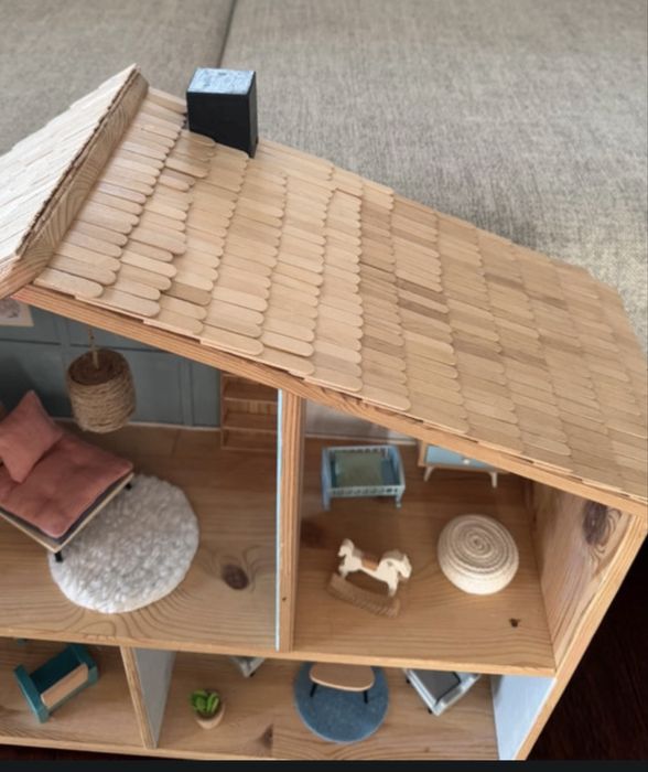 Domek drewniany i mebelki dla lalek lol myszek maileg Ikea Flisat