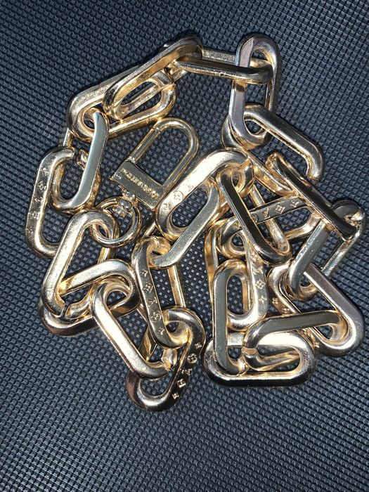 Мужская массивная цепь Louis Vuitton Monogram Chain Gold (303г / 60см)