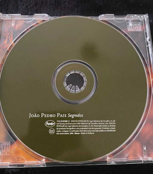 Lote 5 CDs Música Portuguesa / Pop Nacional / Música Ligeira – João Pedro Pais, Amália, GNR, EMI, Portugal Top