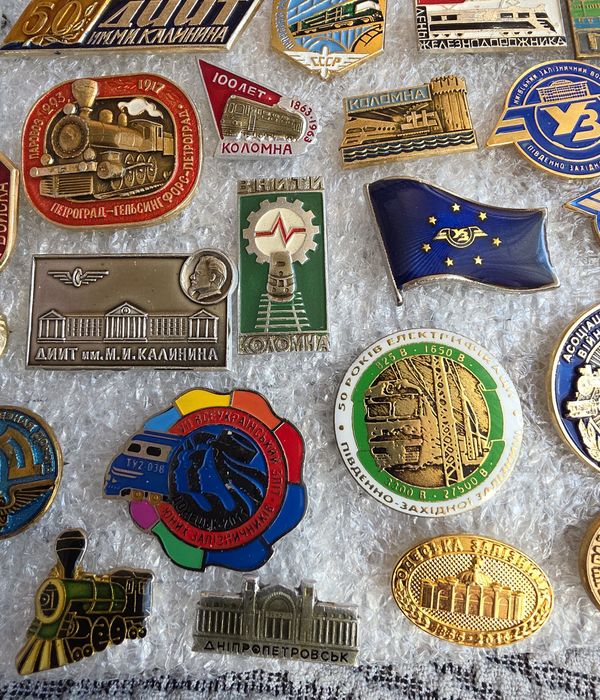 Значки сувенирные БАМ, Метро, Укрзалізниця, ЖД, поезда