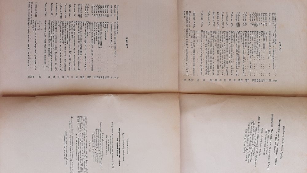 Таблиці Барлоу. Продам