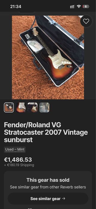 Guitarra Fender VG Stratocaster Sunburst 2007 USA - AMERICAN SERIES