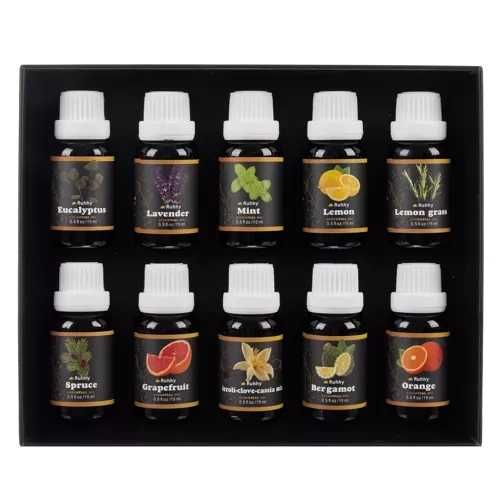 Zestaw olejków eterycznych 10x15 ml naturalne aromaty do domu