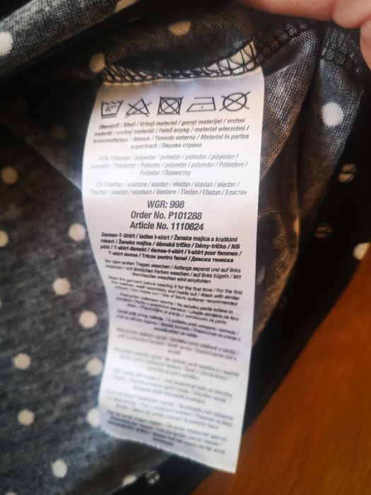Janina czarna bluzka w grochy r. 46 Sucha • OLX.pl