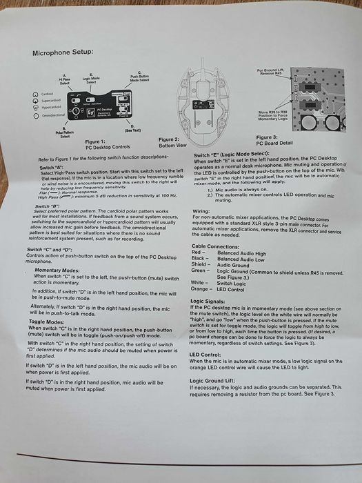 Микрофон Electro-voice PolarChoice Desktop 18