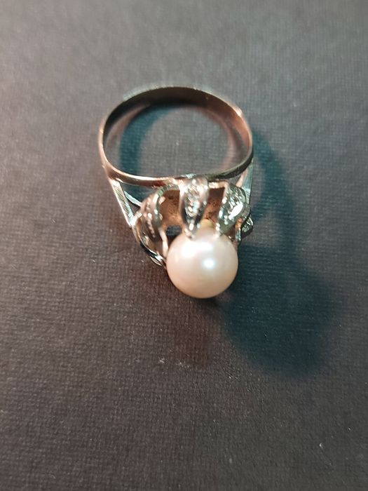 Anel ouro branco