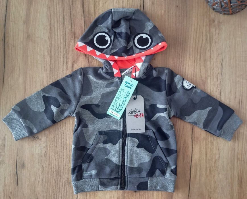 Bluza z suwakiem i kapturem