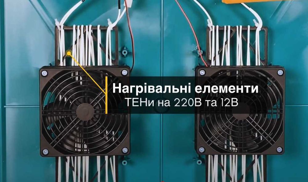 Инкубатор автоматический (220/12В) ПТАХА на 130 куриных яиц  Інкубатор