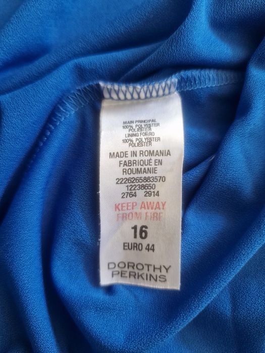 Niebieska Sukienka 44 XXL Dorothy Perkins kobalt elegancka prosta