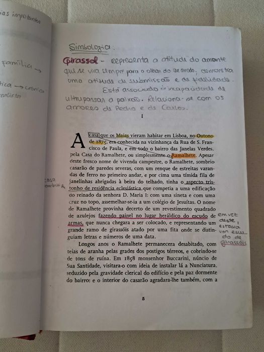 Livro  " Os Maias " de Eça de Queiróz