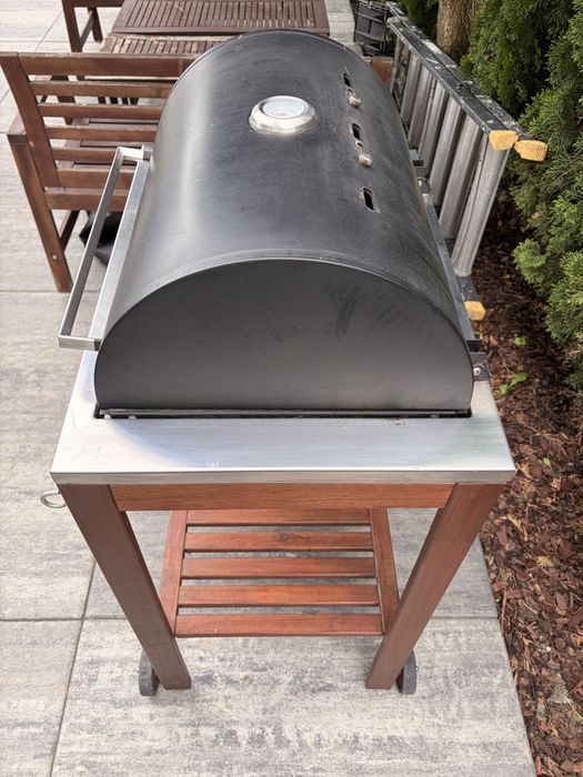 Ikea grill węglowy drewniany Applaro