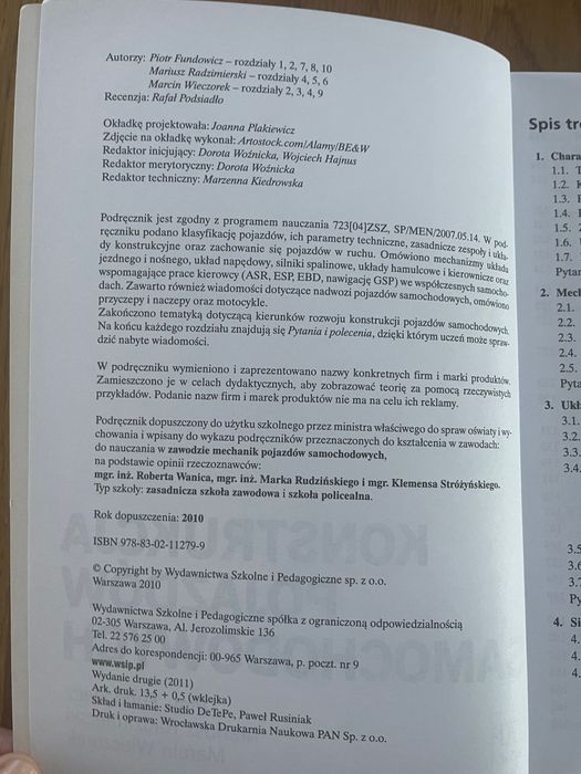 Konstrukcja pojazdów samochodowych
