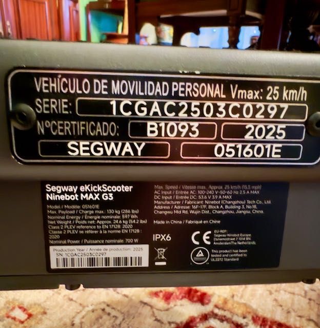 Segway Ninebot Max G3 E