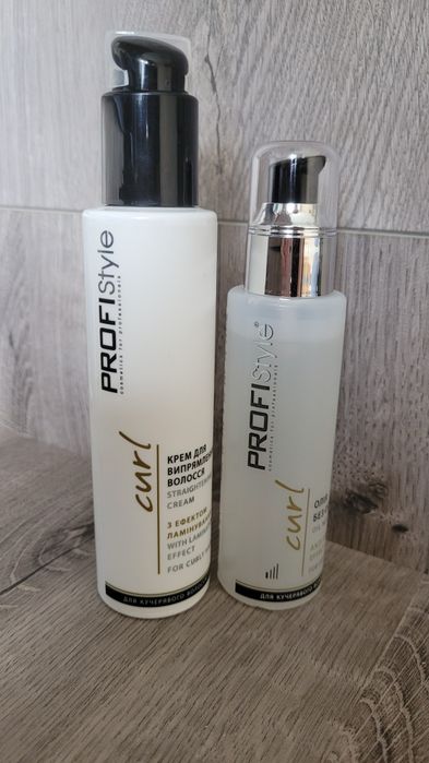 Profi style , curl  олійка для волосся і крем для випрямлення волосся