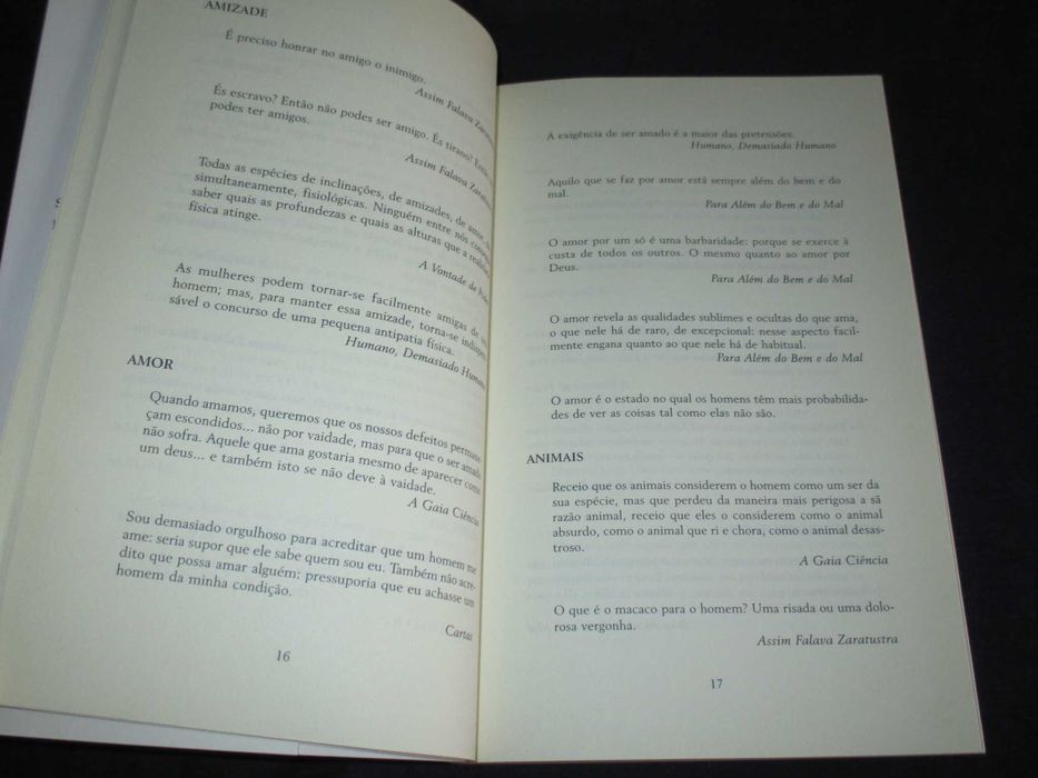 Livro Citações e Pensamentos de Friedrich Nietzsche