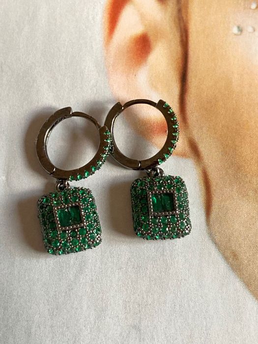 Kolczyki zielone na sylwester